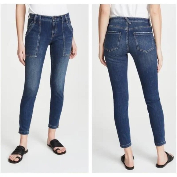 Joie Park Jeans Vintage Style Blue Jeans Ankle Zip REVOLVE - Picture 1 of 14
